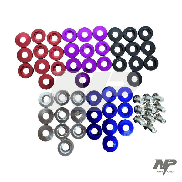 Tornillos de lujo con arandela de aluminio universales (paquete x10)