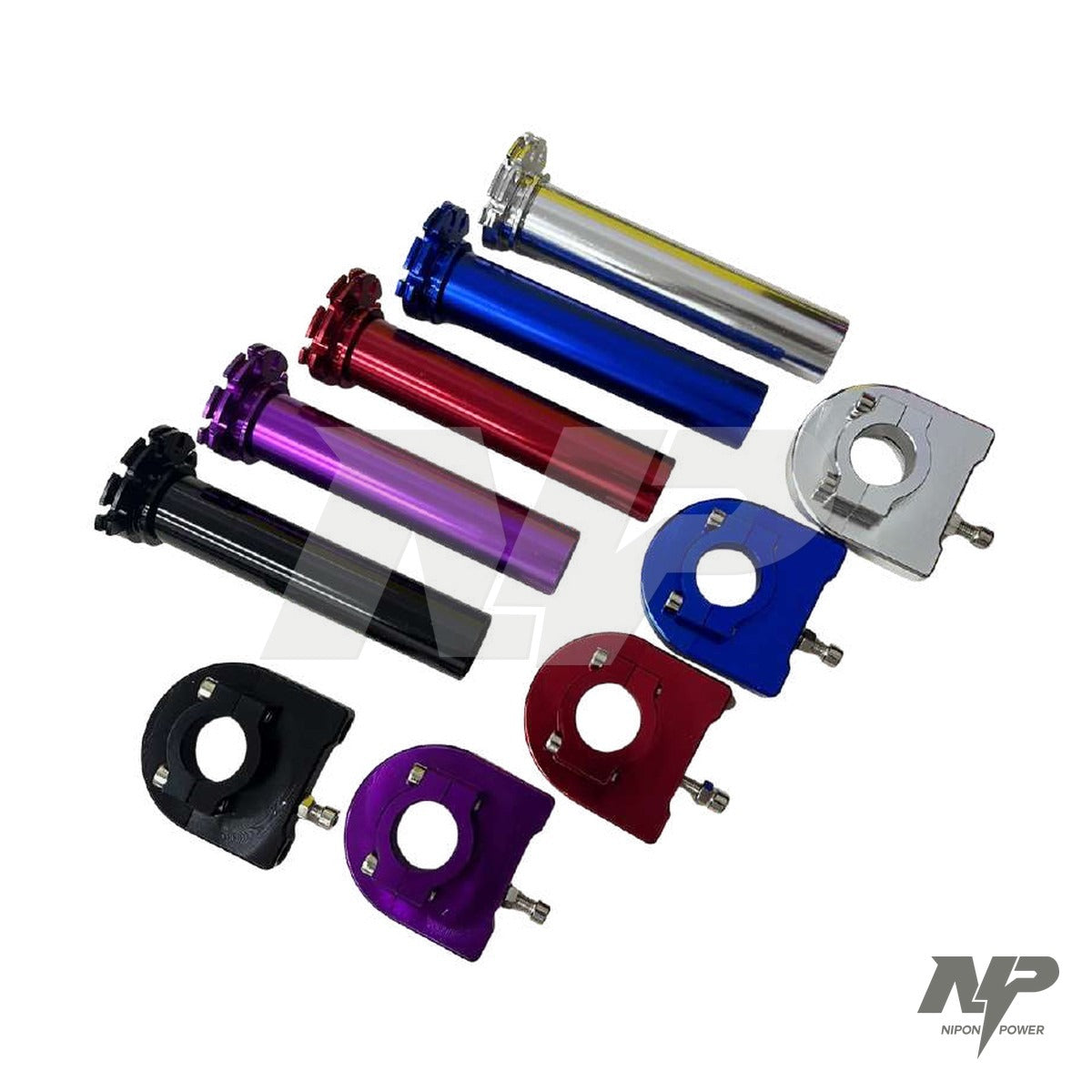 Acelerador rápido 1/4 de vuelta universal aluminio (sin mangos)