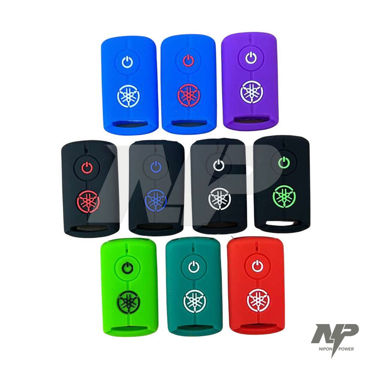 Forro de silicona bicolor para control Yamaha NMAX Connected con logo
