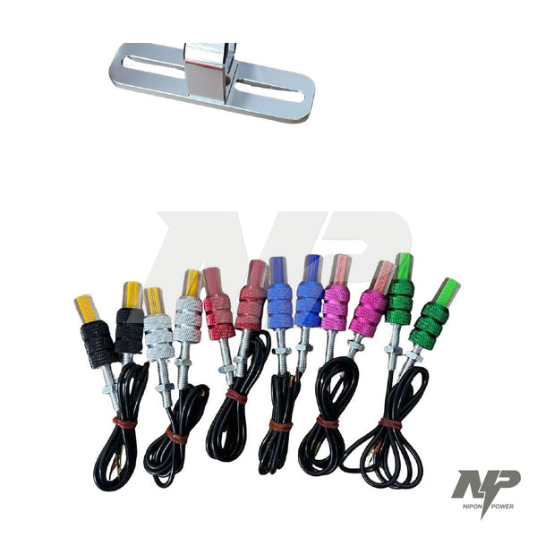 Tornillo de placa con luz LED universal azul, negro, plata, rojo, rosado o verde