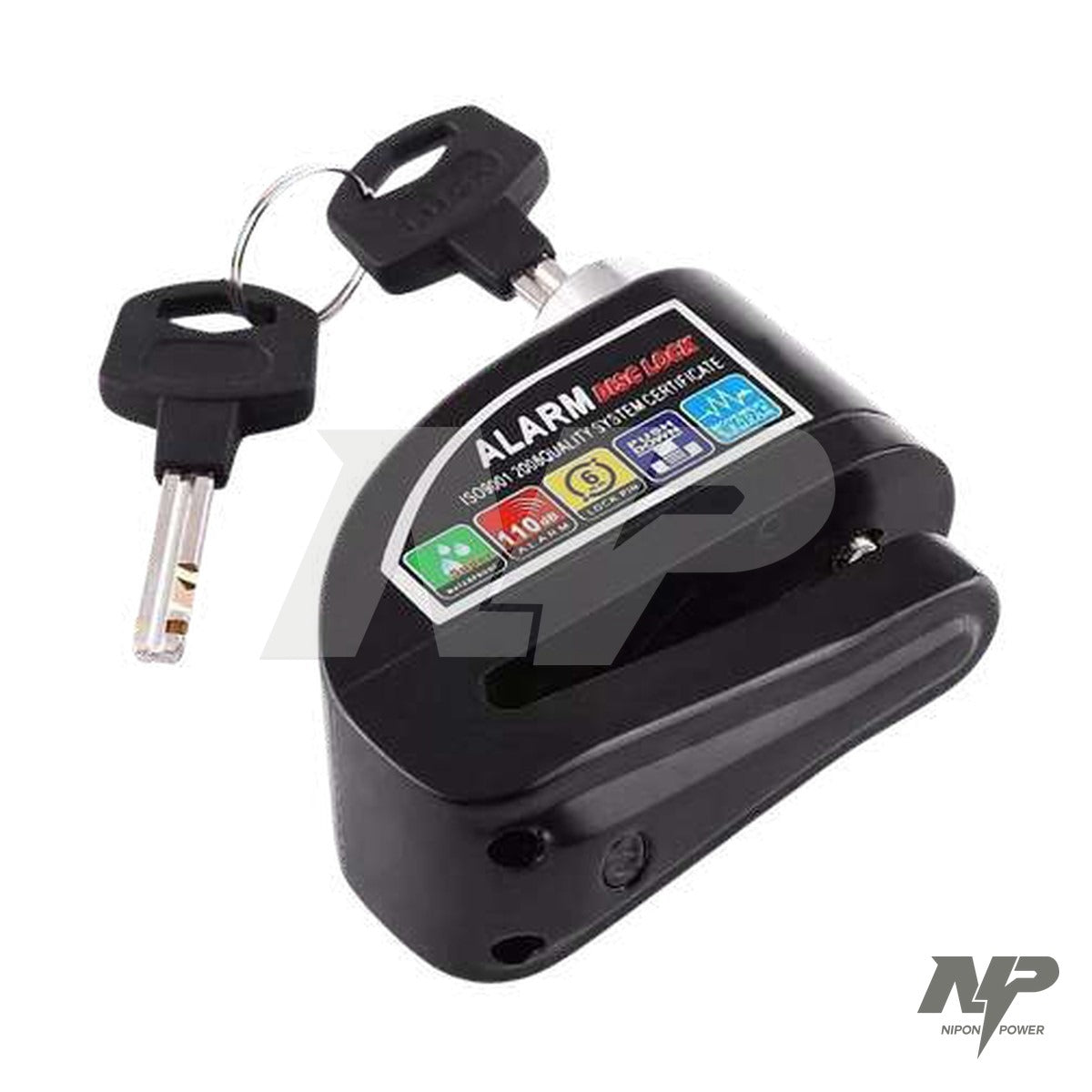 Candado de disco con alarma para moto