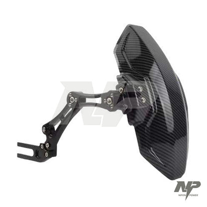 Guardabarros monobrazo en aluminio y fibra de carbono universal (azul, morado)