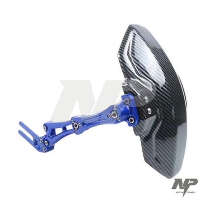 Guardabarros monobrazo en aluminio y fibra de carbono universal (azul, morado)