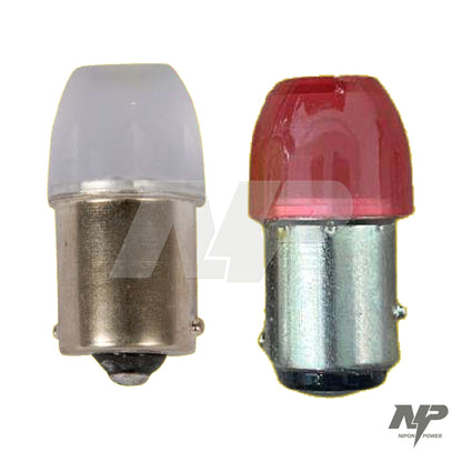Bombillo stop LED cerámica base bayoneta luz blanca o roja, universal · DC-STOP028